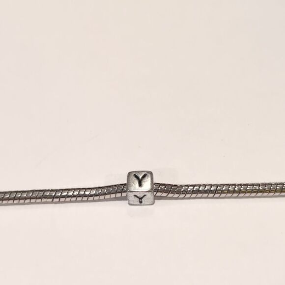 Silver Y Spacer Charm for Pandora Style Bracelet - Picture 2 of 5